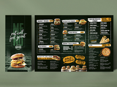 Tri-Fold Restaurant Menu branding brochure design graphic design illustration logo menu print trifold typography ui vector