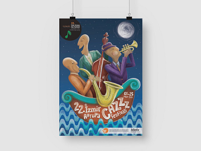 Jazz Festival Poster character graphic design illustration layout poster typography