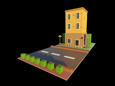 Brick Building 3d 3dmodeling 3drender blender render