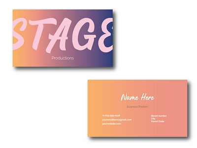 STAGE Productions - Business Card