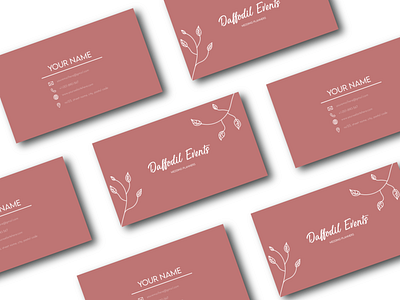 Daffodil Events - Business Card adobe adobe illustrator branding business card design digital design graphic design illustrator logo