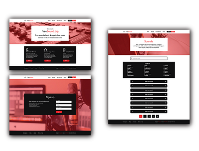 freesound.org redesign app branding design icon minimal typography ui ux web website