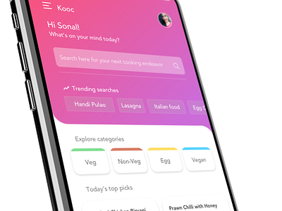 Kooc App UI: Explore your cooking enthusiast app mobile app ui design ux design