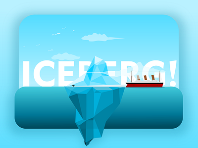 icebergs cold cool theme design iceberg illustration inkscape ship vector