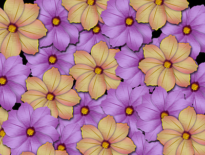 Purple Flower art branding fabric flower ilustration pattern patterns print textile