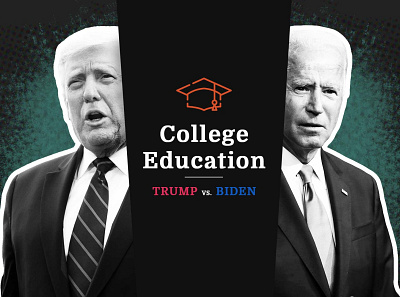 College Education Trump vs Biden TheBestSchools.com illustration image editing photoshop