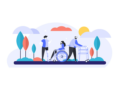 Making Home Accessible: Home Modification for Disability brand identity design flat illustration vector