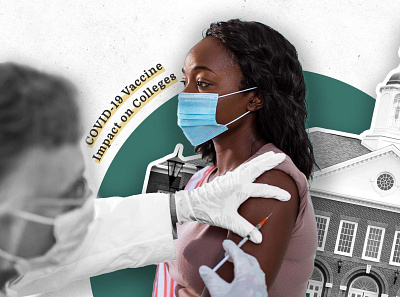 Vaccine Impact on College design image editing photoshop