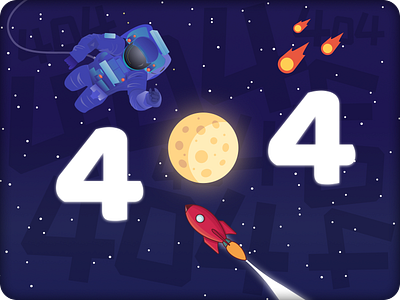 404 Error 404 404 error 404 error page 404 not found 404 page 404page astronaut daily ui dailyui dark error error 404 error page moon page not found planet rocket star