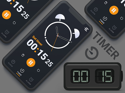 Timer alarm alarm app alarm clock alarmclock analog clock countdown countdown timer countdowntimer daily ui dailyui digital flat ui minimal stop watch stopwatch time timer timer app ui