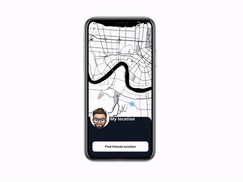 Location Tracker animation app branding clean daily ui dailyui design flat gif icon illustration iphone location location tracker minimal navigation ui ux vector web