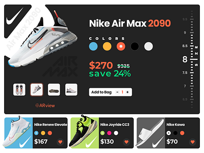 Customise with Nike branding branding design clean customize customize product daily ui dailyui design flat illustration minimal nike nike air max nike shoes product ui ux vector web website