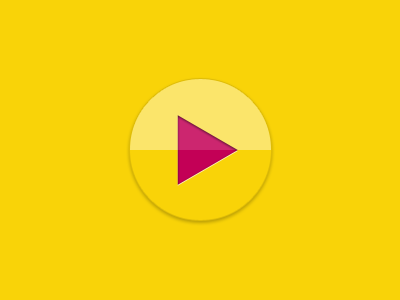 Play button play ui yellow