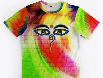 Eyes of the Buddha - The Light of Asia buddha colorful product design tshirt tshirt art tshirt design tshirtdesign wisdom eyes