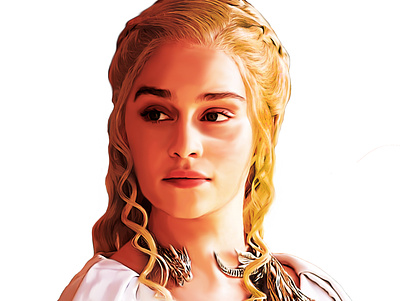 Khaleesi digital illustration digital painting dragon game of thrones got khaleesi queen of dragons