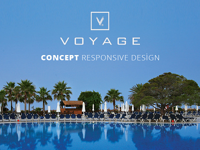 Voyage Hotel clean flat hotel landing page resort ui webdesign website