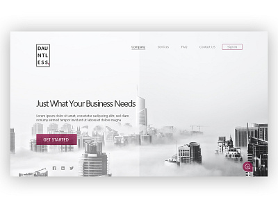 1. landing page for a personal finance website