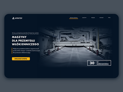 Amatex - Website concept adobe xd concept industry landing page textile textile industry ui ux uxui website website design