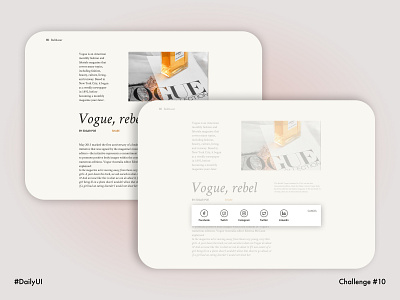 Daily UI 010 • Social Share 010 app design article blog dailyui dailyui010 designwebsite figma share social social share typography uidesign uitrends uiux userinterface uxdesign