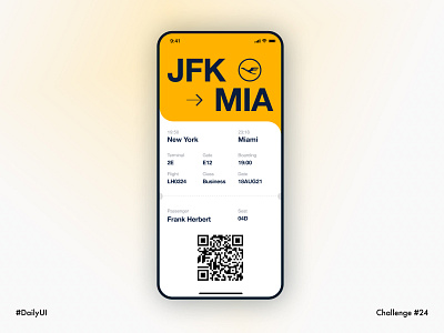 Daily UI 024 • Boarding Pass