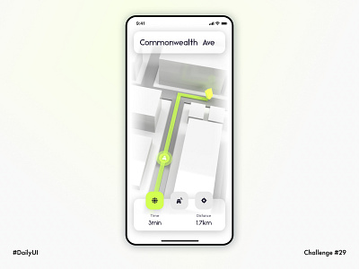 Daily UI 029 • Map 100 day challenge 100daychallenge 3d clean daily 29 daily ui challenge dailyui dailyui 29 dailyuichallenge design guide map maps minimal navigation reality route tourist trail user interface design