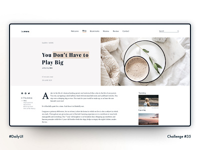 Daily UI 035 • Blog Post