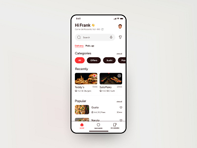 Food Delivery APP burger app delivery app eating food food and drink food app food delivery application food delivery service food design food order minimal pizza recipe app restaurant app tracking app ui ux