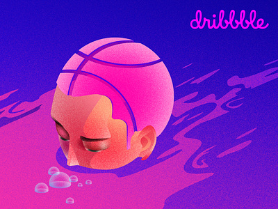 Hello Dribbble bubble graphicdesign hello dribbble illustration