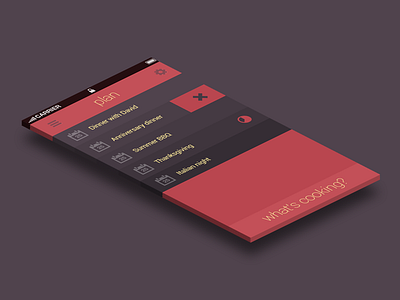 Tique-toque menu lists screen app concept