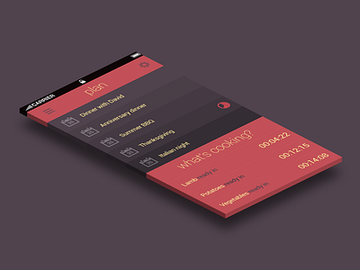 Tique-Toque menu screen app concept