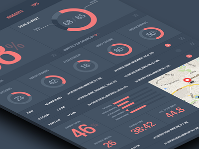 Driver behaviour app - scores view analytics app dashboard tablet