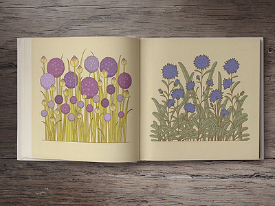 Book mockup book flowers illustration mockup nature