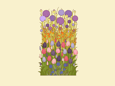 Garden book flowers illustration illustrator nature