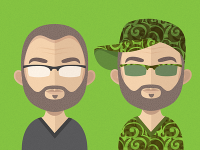Mr Pants and Mr Camo avatar icon illustration