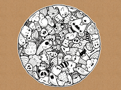 Kawaii Mandala tee design cute doodle kawaii tee tshirt