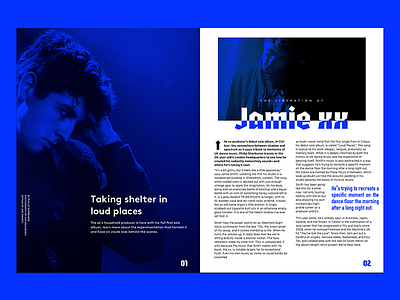 Magazine Spread - Jamie xx Interview design interview magazine spread