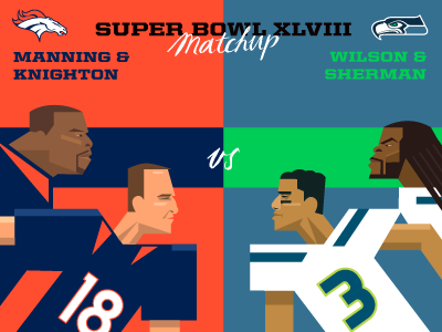 Super Bowl Matchup football illustration nfl sports super bowl