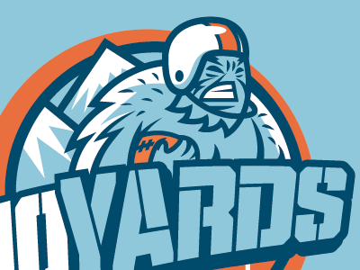 Logo for a football themed restaurant bigfoot football logo restaurant snowman sports