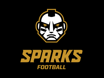 Sparks football logo mohawks