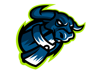 Cowbells bull cowbell football head illustration logo