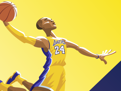 Kobe basketball bryant espn illustration kobe lakers nba sports