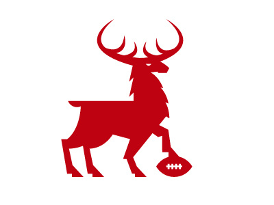 Deer+Football deer football mark red sports