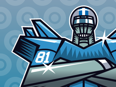 Calvin Johnson, Megatron football illustration