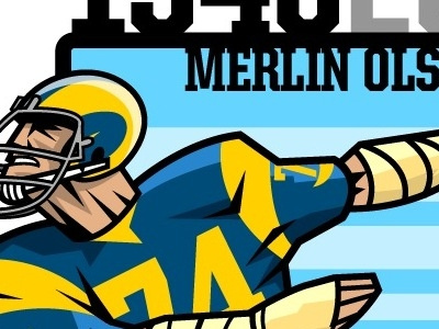 Merlin Olsen football illustration sports