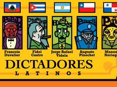 Latin Dictators illustration poster