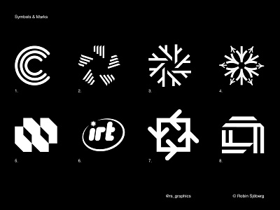 Experimental - Symbols & Marks designer dribble graphicdesign icon letters logo logomark logotype symbols