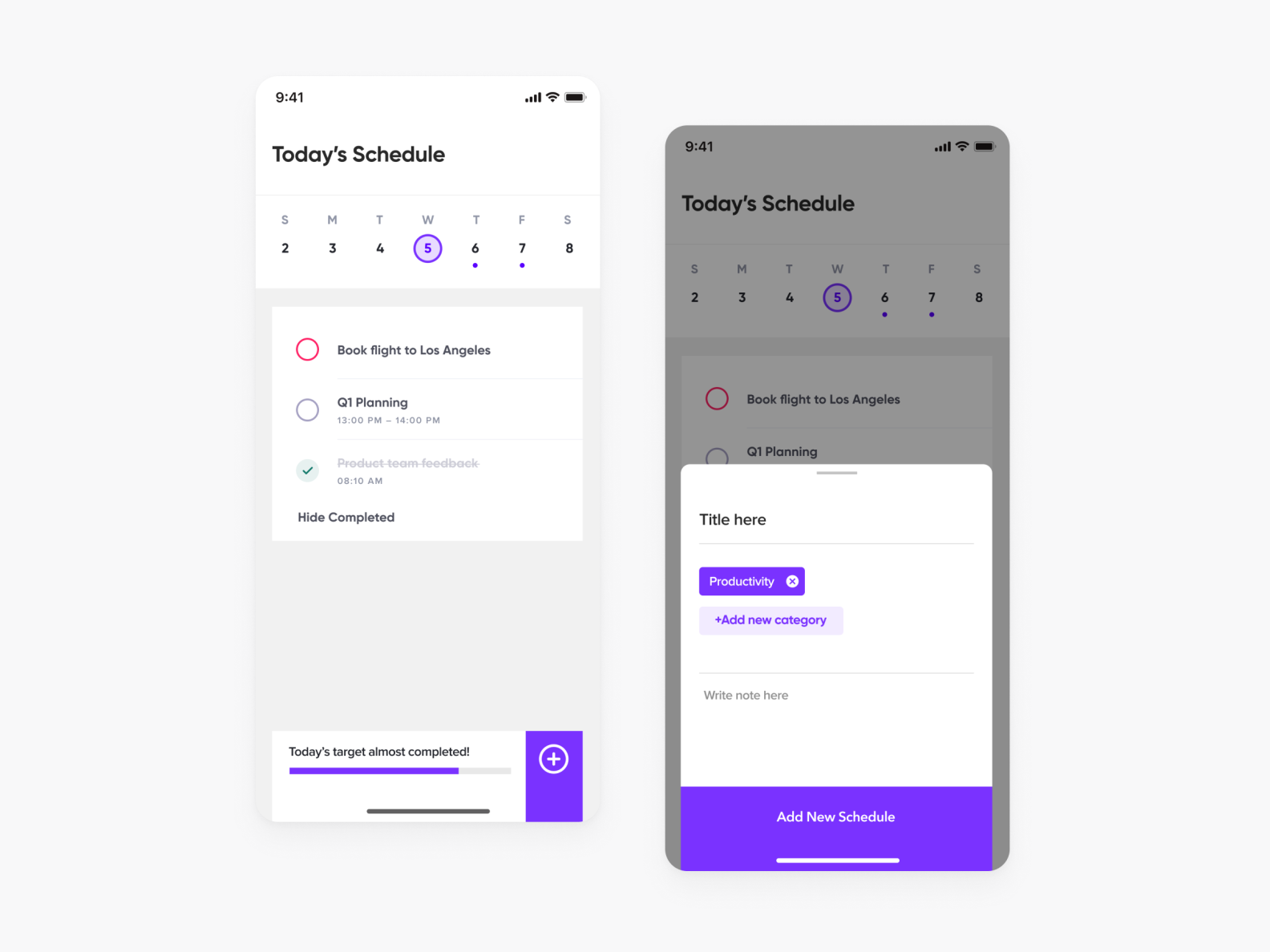 Schedule App by cheyenneaminoff on Dribbble
