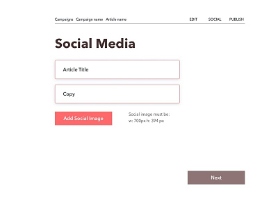 CMS wireframes