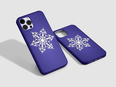 Snowflake. Phone mockup. branding christmas graphic design phone case vector