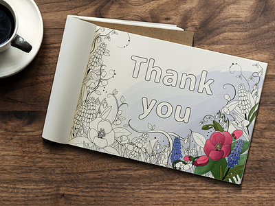 Coloring Page. Thank you day. black and white coloring book flowers lettering relax spring thank you day vector